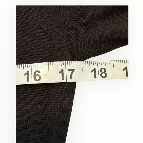 Calvin Klein Women’s Medium Black Fringe Hem Scoopneck Sweater Dress - Picture 5 of 6